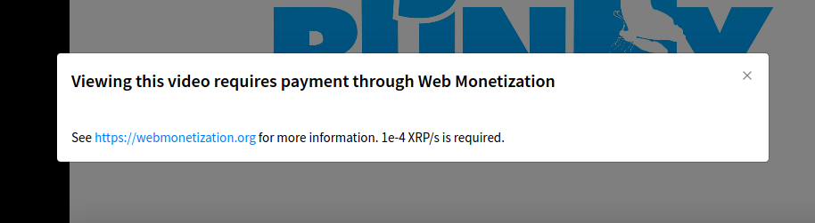 Payment being required to view a video